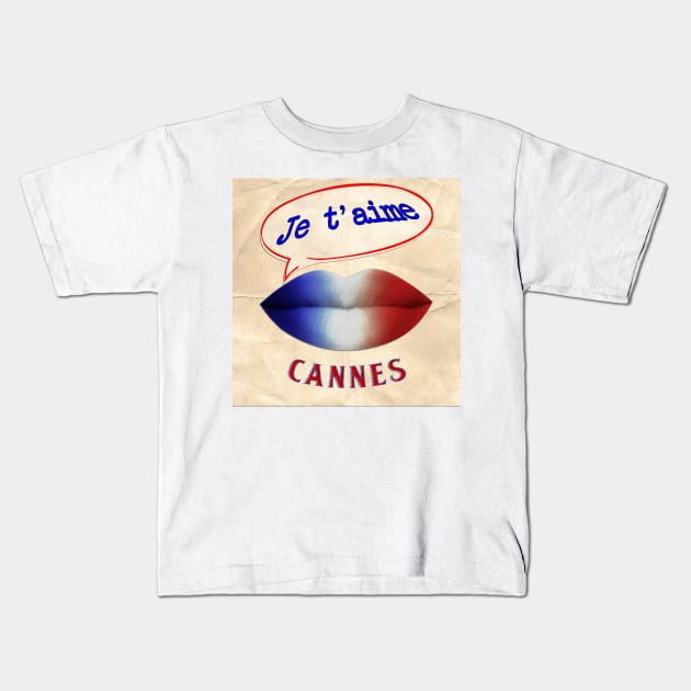 FRENCH KISS JETAIME CANNES Kids T-Shirt by ShamSahid